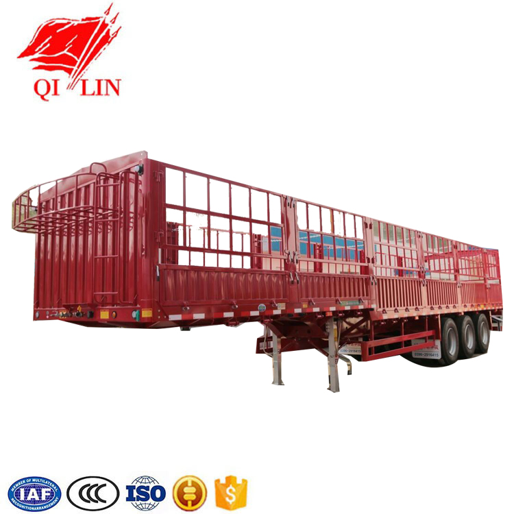 China brand fence semi trailer or livestock cattle trailer