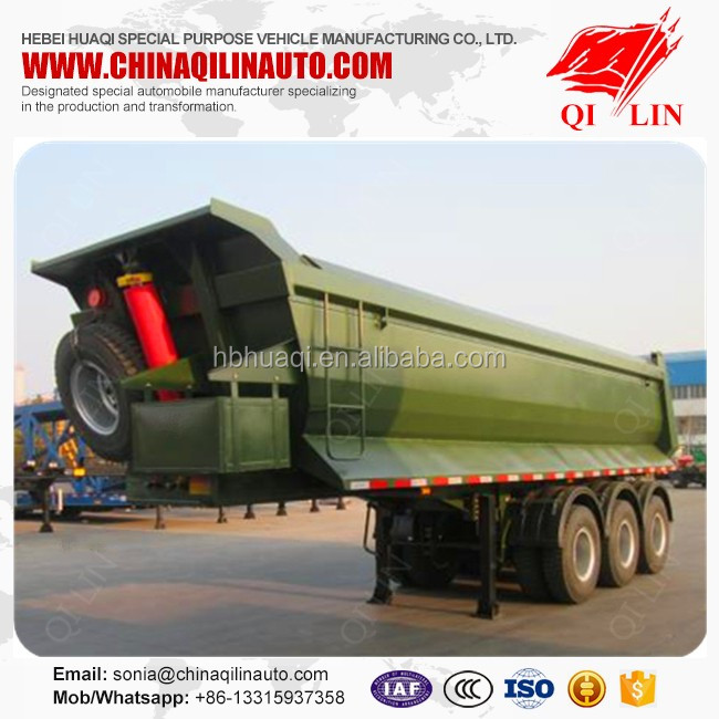 Best selling 3 axles 30t - 60t dumping tipping semi trailer