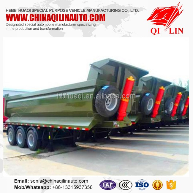 Best selling 3 axles 30t - 60t dumping tipping semi trailer