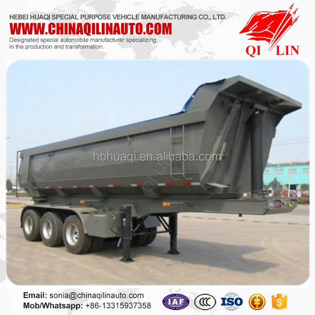 Best selling 3 axles 30t - 60t dumping tipping semi trailer