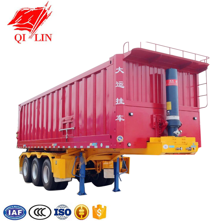 Heavy duty 3 axles 40ton dump tipping semi trailer for China