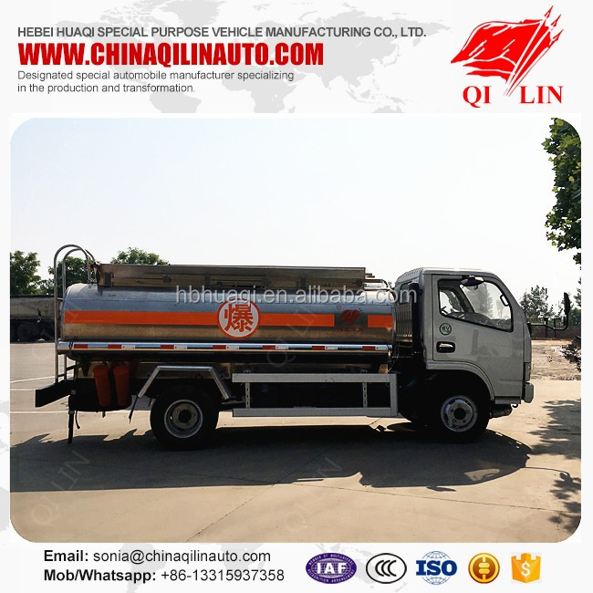 4500 liters refuel tank truck with high flow refueling machine