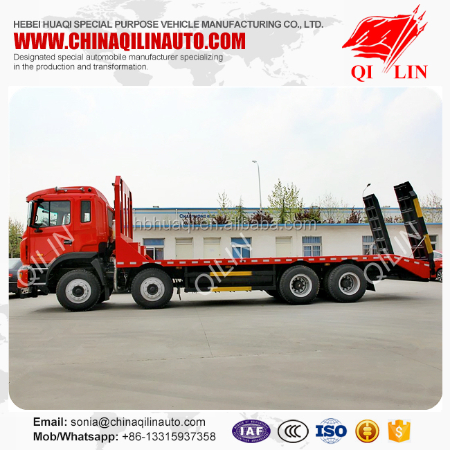 8X4 tractor head excavator transport 25 tons low bed truck